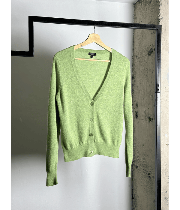 Cardigan verde limon