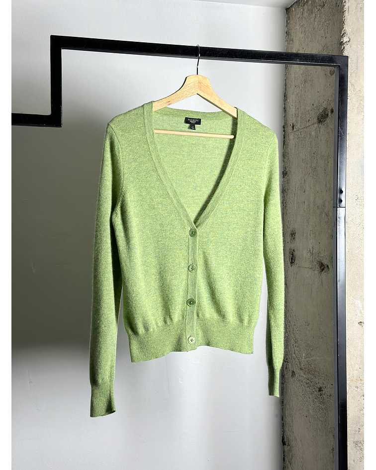 Cardigan verde limon