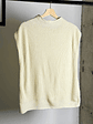 Chaleco crema sin mangas  - Miniatura 3