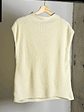 Chaleco crema sin mangas  - Miniatura 1