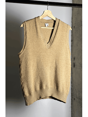 Chaleco camel sin mangas 