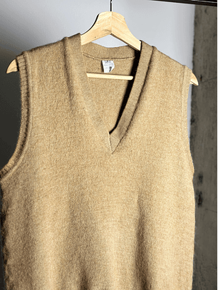 Chaleco camel sin mangas 