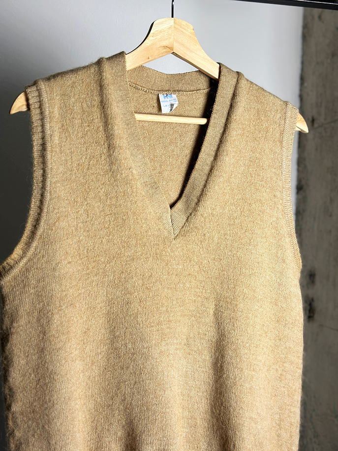 Chaleco camel sin mangas  2