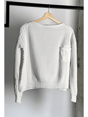 Chaleco blanco trenzado 