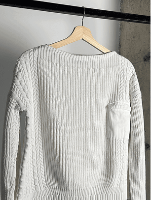 Chaleco blanco trenzado 