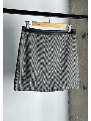 falda mini tweed espiga 