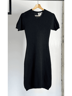 vestido de punto negro 
