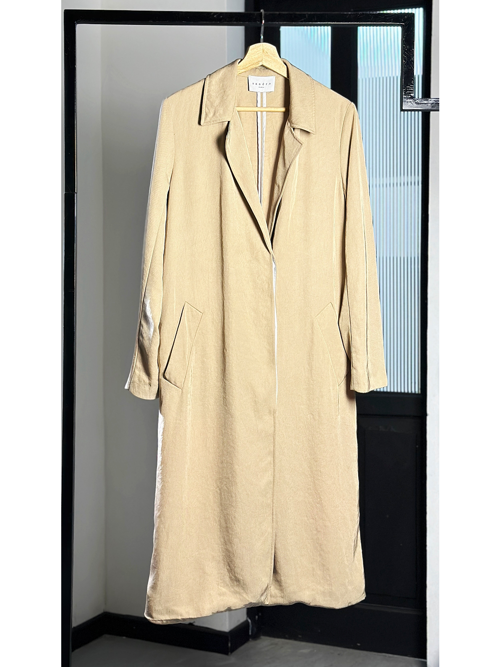 Trench beige delgado 1