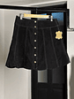 Falda gamuza negra  - Miniatura 1