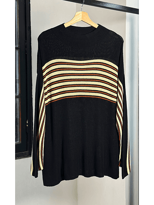 Chaleco negro con rayas 