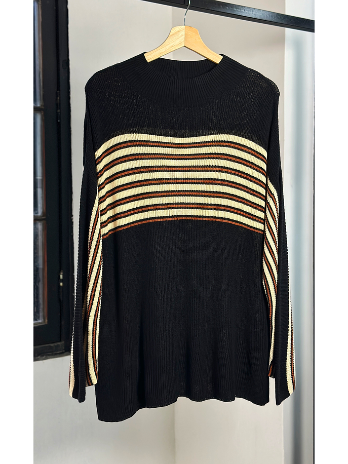 Chaleco negro con rayas  1