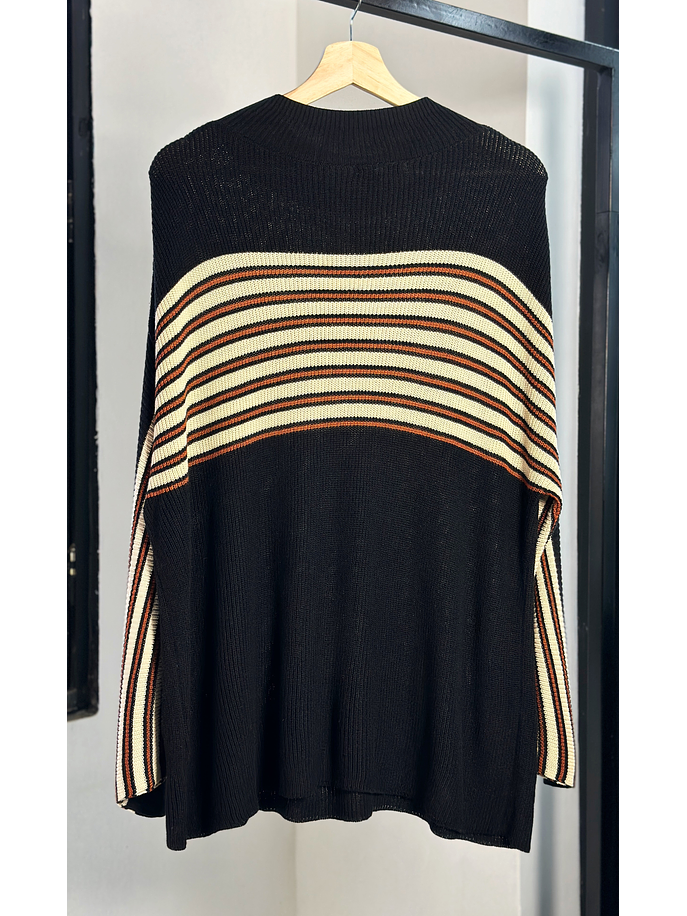 Chaleco negro con rayas  4