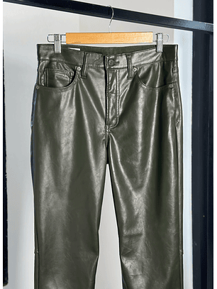 Pantalón cuerina verde 