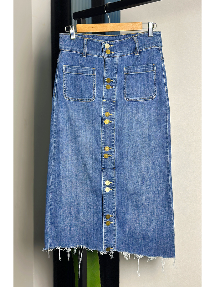 Falda mezclilla abotonada  1