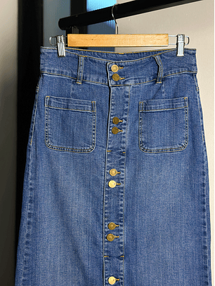 Falda mezclilla abotonada 