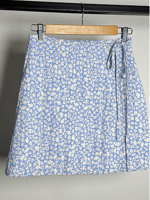 Falda floreada acolchada