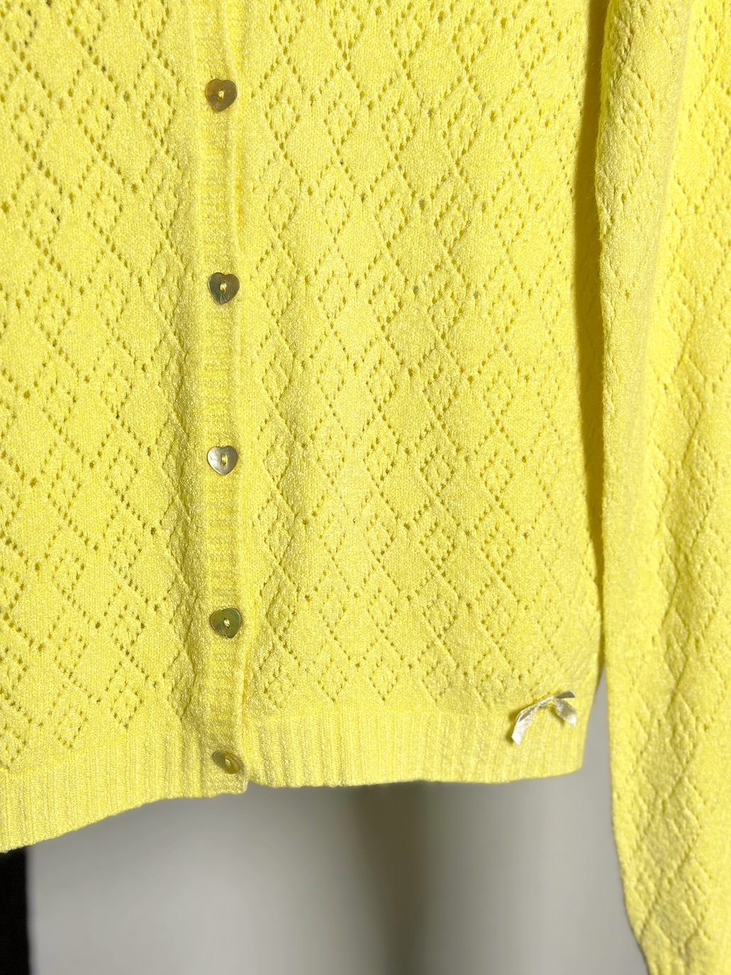 Cardigan amarillo calado 3
