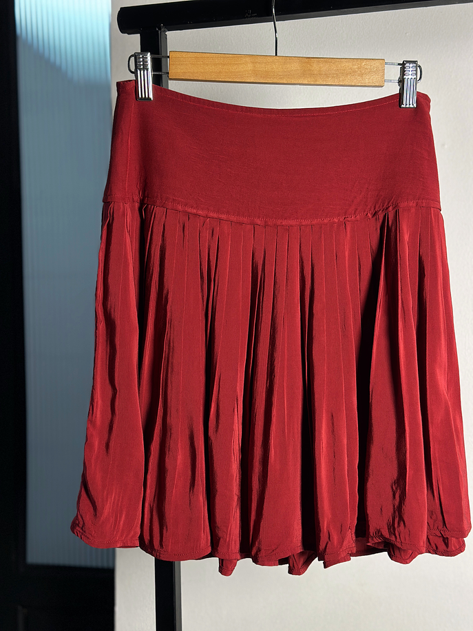 Falda roja plisada  2