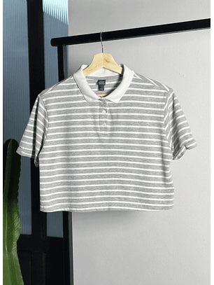 Top piqué rayas oversize 