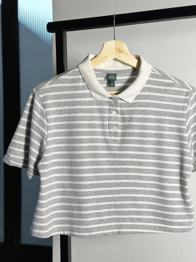 Top piqué rayas oversize  2