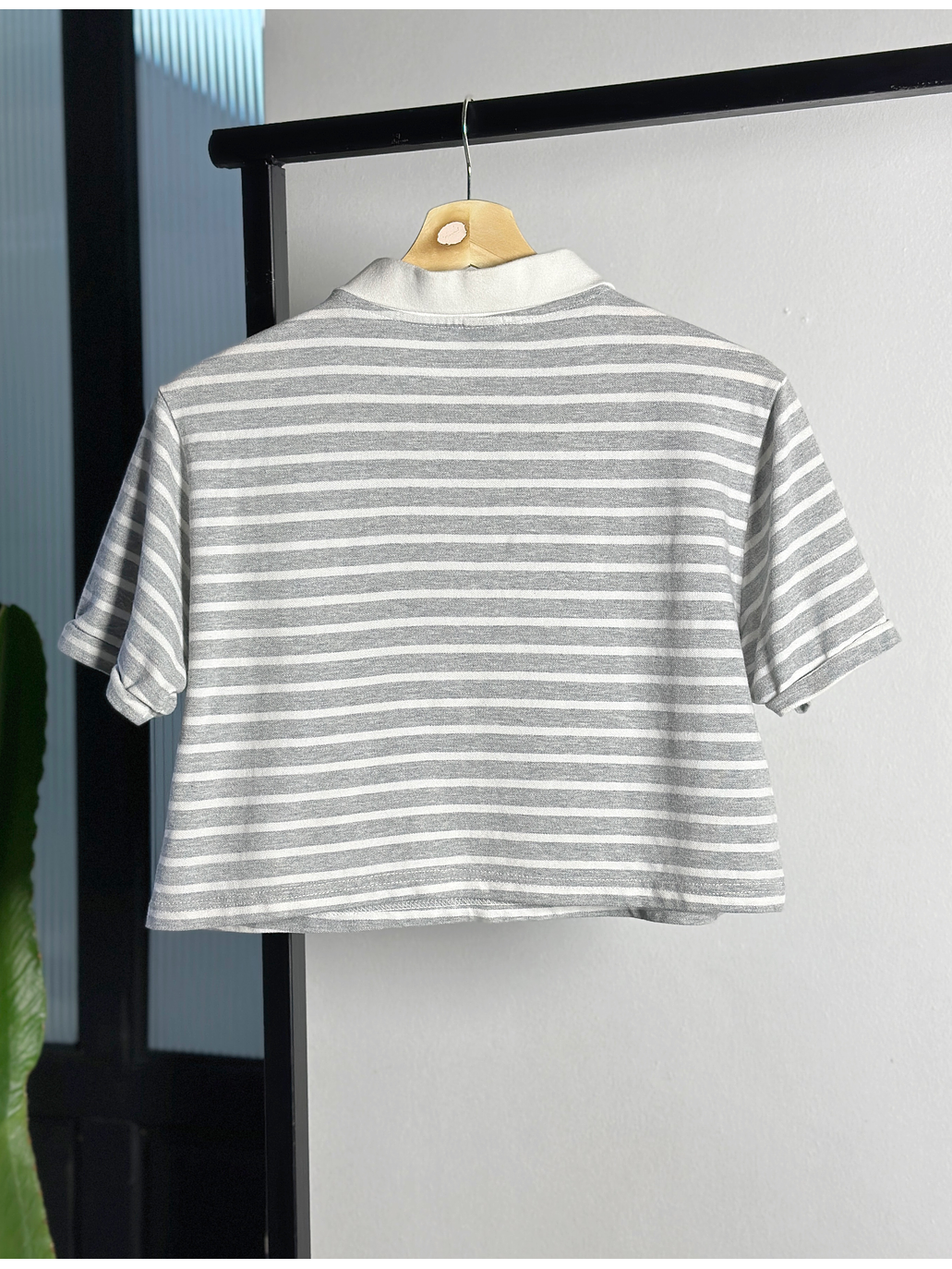 Top piqué rayas oversize  3