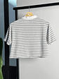 Top piqué rayas oversize  - Miniatura 3
