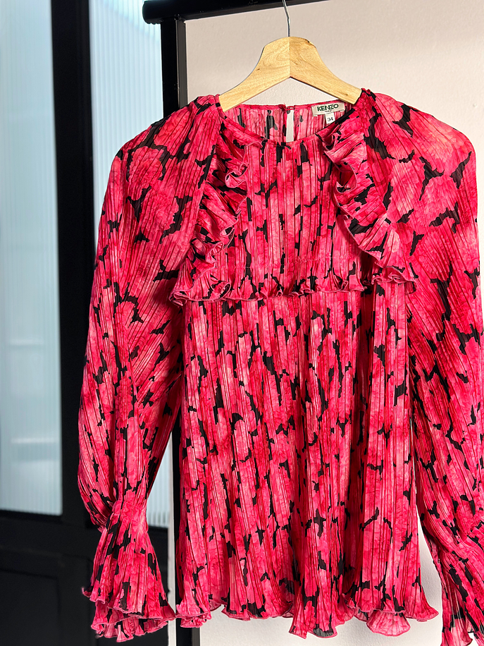 Blusa floreada plisada 3