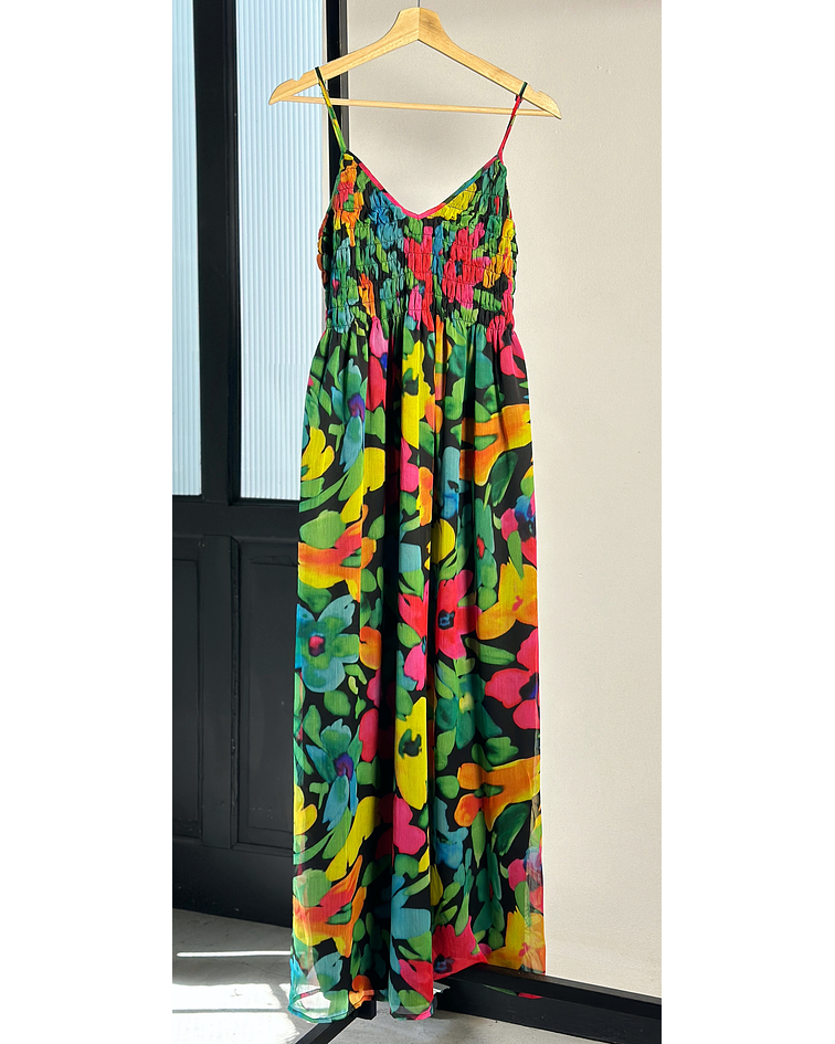 Maxi vestido floreado 