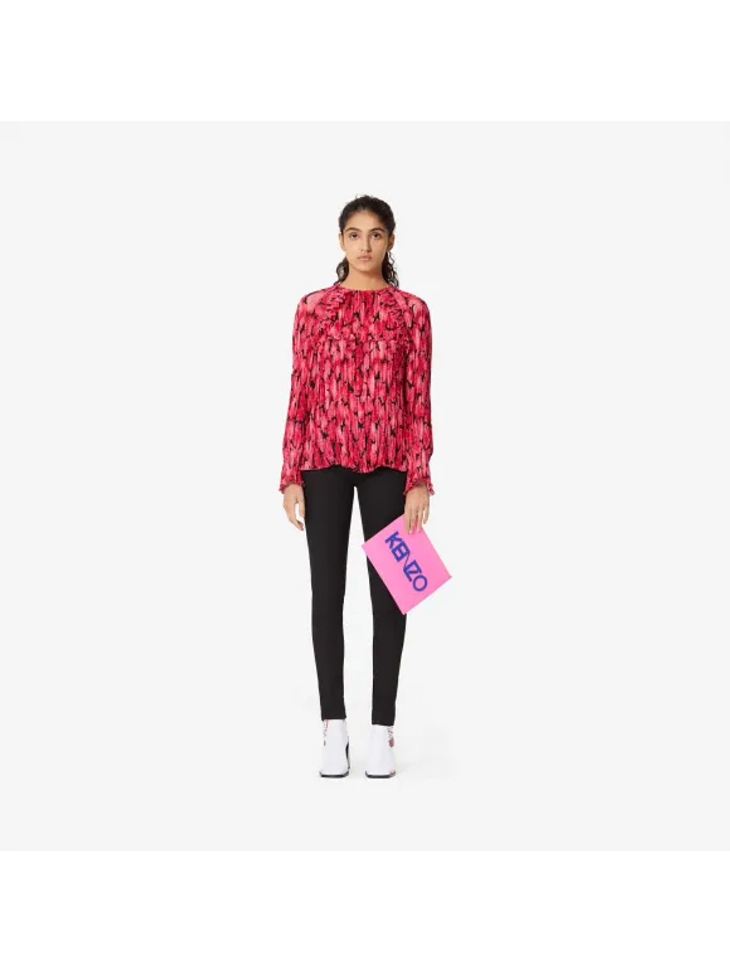 Blusa floreada plisada 6