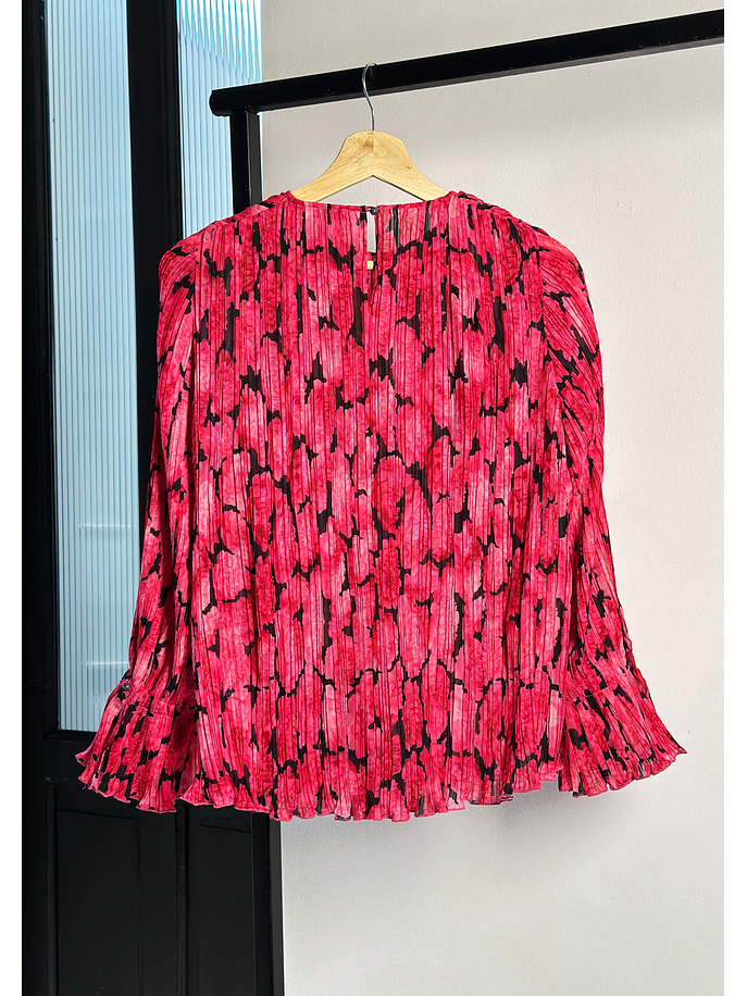 Blusa floreada plisada 4