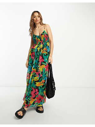 Maxi vestido floreado 