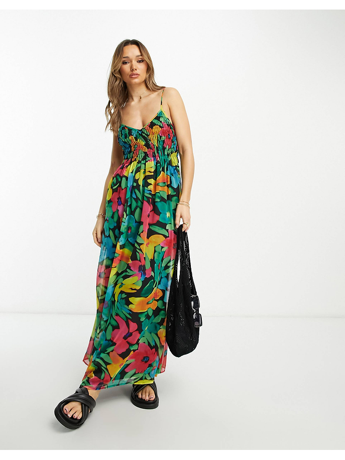 Maxi vestido floreado  2