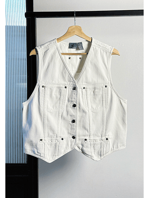 vest mezclilla blanca 