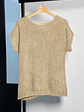 Polera tejida beige - Miniatura 1