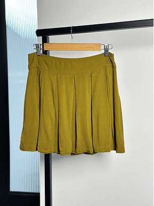 Falda verde tableada 