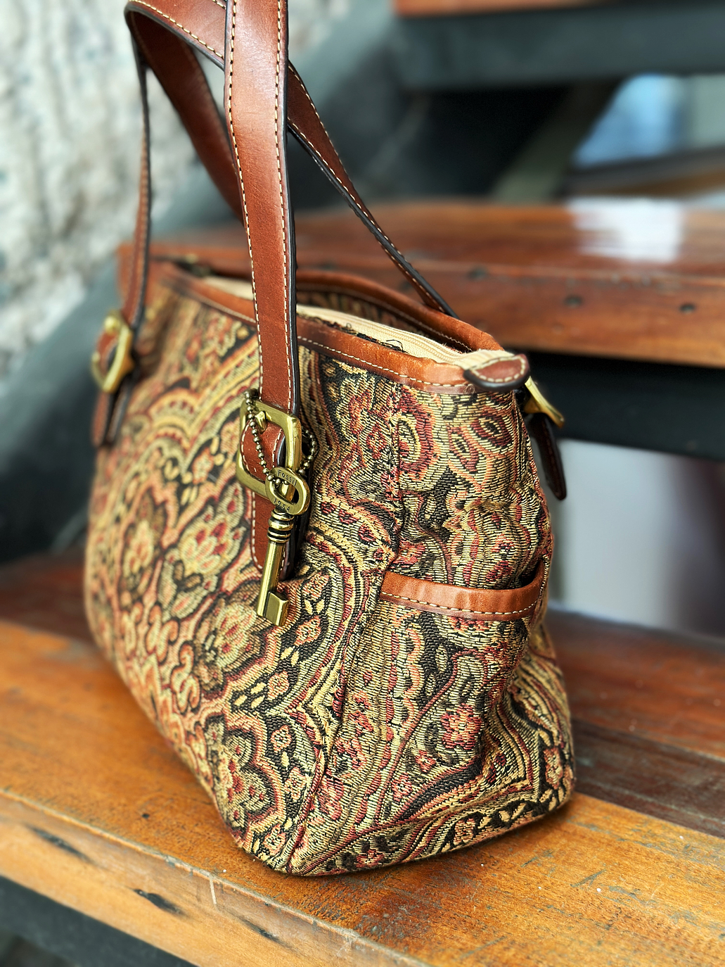 Cartera vintage tapiz  4