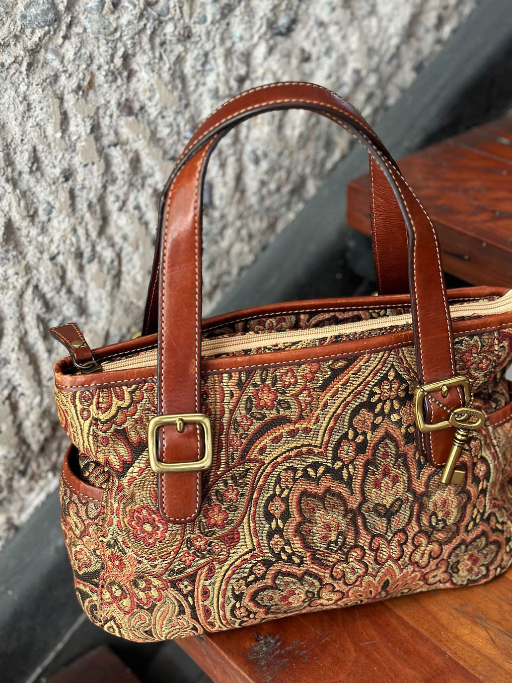 Cartera vintage tapiz  2