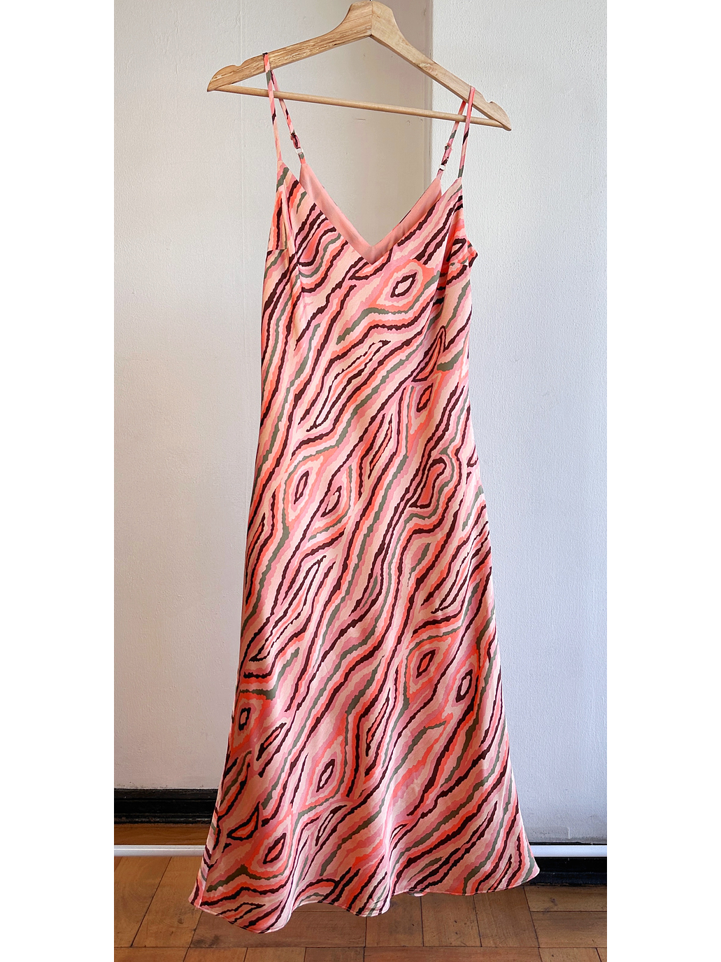 Vestido satinado estampado 1