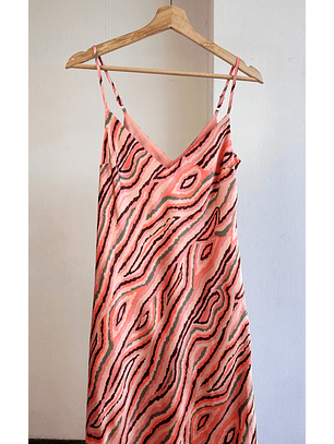 Vestido satinado estampado