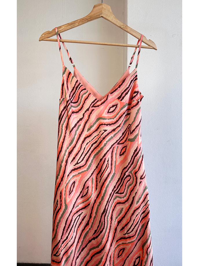 Vestido satinado estampado 2