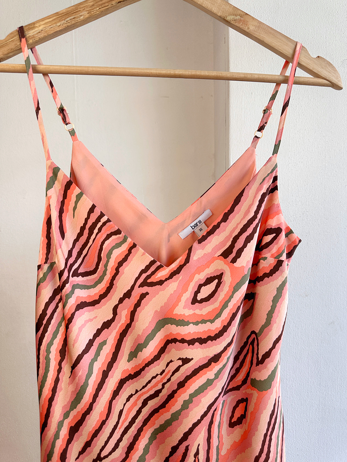 Vestido satinado estampado 3