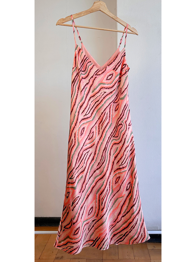 Vestido satinado estampado 4