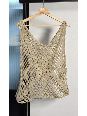 Top tejido beige 