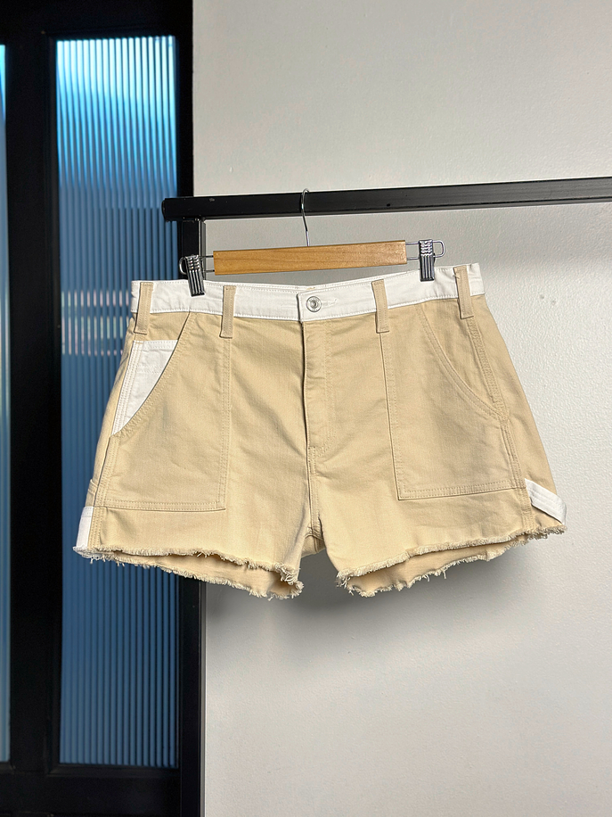 Short mezclilla beige 1