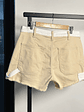 Short mezclilla beige - Miniatura 2