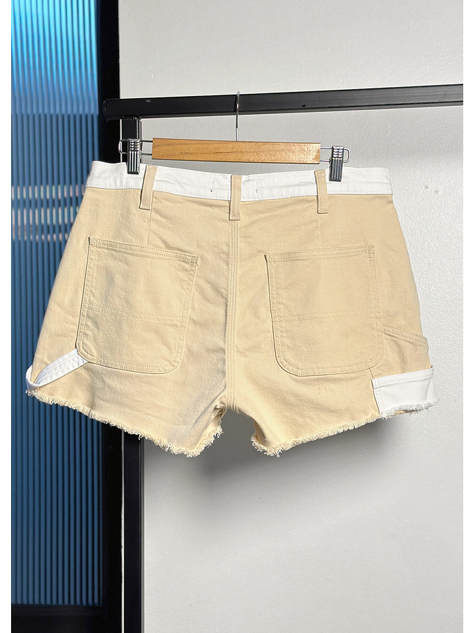 Short mezclilla beige 3