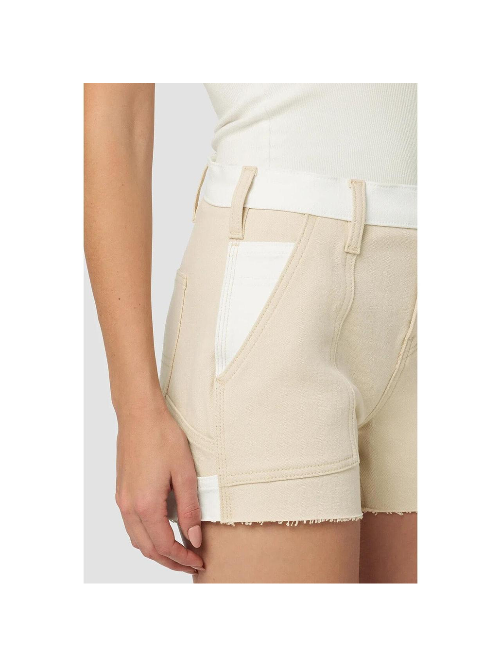 Short mezclilla beige 5