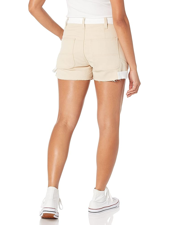 Short mezclilla beige 6