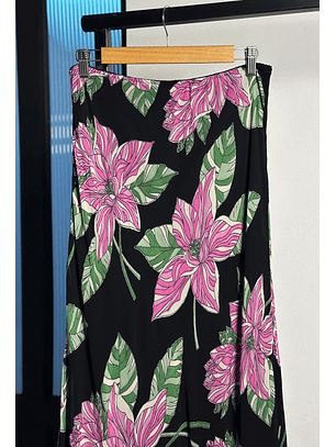 Falda floreada vintage 