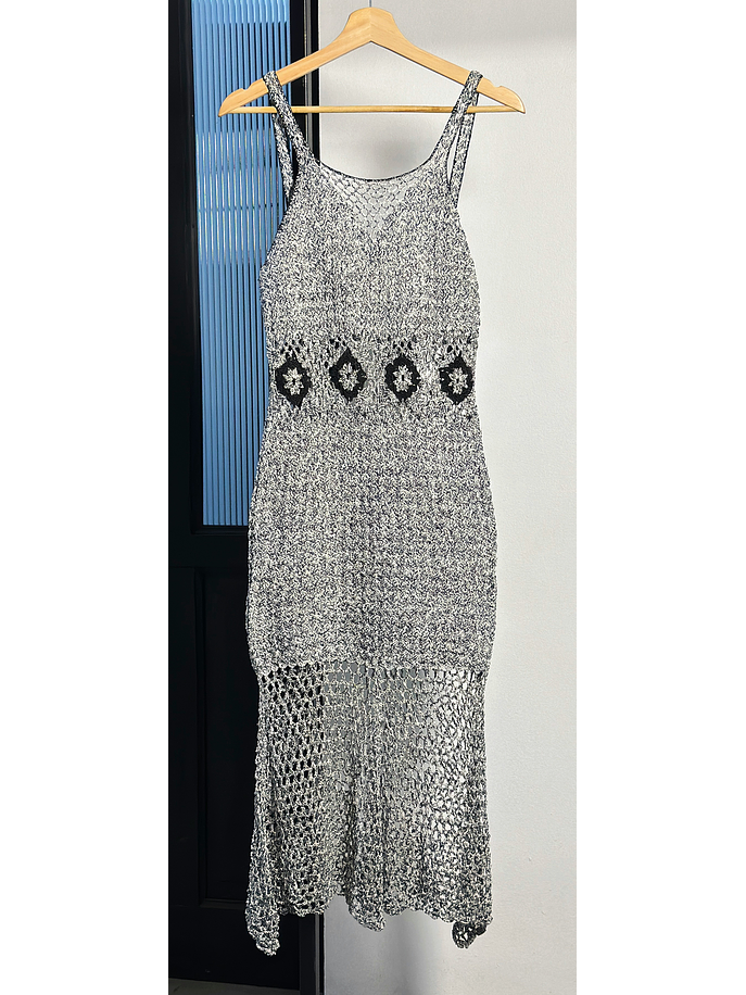 Vestido tejido gris jaspeado 1